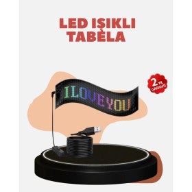 Resim Marsilyan Kayan Yazı Destekli Rgb LED Reklam Paneli USB ile Kolay Kurulumlu 