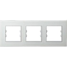 Resim Asfir Schneider Asfora Serisi Pleksiglas Mat Beyaz Üçlü Çerçeve Apg603-21 Modeli 