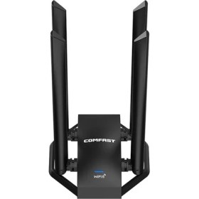Resim Kkbucket Comfast CF-966AX Mbps Usb3.0 Yüksek Güçlü Kablosuz Wifi 6 Adaptörü (Yurt Dışından) 