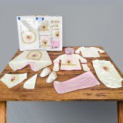 Resim Tangmoda Kız Bebek Hastane Çıkışı 10 Parça Pembe Taşlı Taç Desenli 