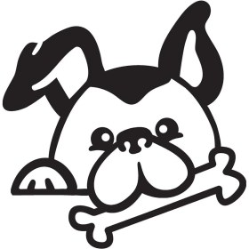 Resim Köpek ve Kemik 10X10 cm 