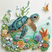 Resim Elmas Sanat Boyama Kiti, Kaplumbağa DIY 5D Özel Şekil Kristal Elmas Kısmi Elmas Sanat Boyama Mozaik El Sanatları, Yapay Elmas Sanatı, Yatak Odası, Ofis, Oturma Odası Ev Duvar Dekorasyonu Hediye için Duvar Sanatı Boyama 