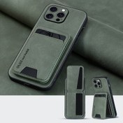 Resim 2025 yeni model kart yuvası ve telefon kılıfı ile yapay koyun derisi, iPhone 16 Pro Max / Apple 16 / Apple 16 Plus / iPhone 15 Pro Max / iPhone 14 / iPhone 13 / iPhone 12 için uygun şık ve modaya uygun delikli deri kapak. 