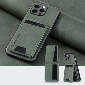 Resim 2025 yeni model kart yuvası ve telefon kılıfı ile yapay koyun derisi, iPhone 16 Pro Max / Apple 16 / Apple 16 Plus / iPhone 15 Pro Max / iPhone 14 / iPhone 13 / iPhone 12 için uygun şık ve modaya uygun delikli deri kapak. 