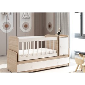 Resim Patiko Furniture Swing Büyüyen Mdf Çıtalı Beşik 