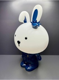 Resim illusions Gift Mavi Tavşan 3 Kademe Led Işıklı Çocuk Masa Gece Lambası -3d 
