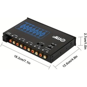 Resim Tongdashop Eqs701 7 Bantlı Araç Ekolayzır 6 Rca Çıkış 4/2 Kanal Amplifikatörlü Subwoofer Kontrolü Diğer 