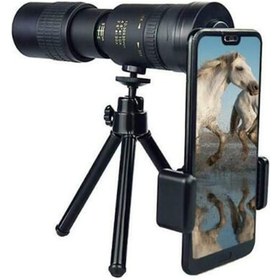Resim 4k 10-300x40mm Süper Telefoto Zoom Monoküler Teleskop, Tutucu Ve Tripod İle Sis Geçirmez 