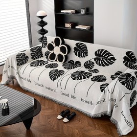 Resim Çizilmeye Karşı Koltuk Örtüsü - Kaymaz, Evcil Hayvan Dostu, Püskül Detaylı Tüm Mevsimler İçin Koltuk Koruyucu - Modern Şönil Kumaş, Makinede Yıkanabilir, Kedi Tırmalamasına Karşı, Tam Kaplama 