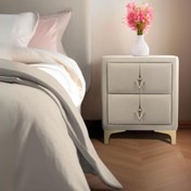 Resim Harmony Gold Komodin, İki Çekmeceli 