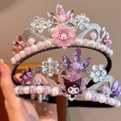 Resim Sanrio My Melody & Kuromi Işıltılı Taşlı Taç Bant - Ayarlanabilir Siyah Band ile Cosplay, Doğum Günü Partileri, Gösteriler için - Sevimli Karakter Tacı Aksesuar Hediyesi, Doğum Günü Hediyesi | Eğlenceli Tasarım | Parıltılı Bitiş 