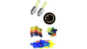 Resim Hellove Bisiklet Sibop Işığı + Bisiklet Süsü Seti Bisiklet Jant Işığı 