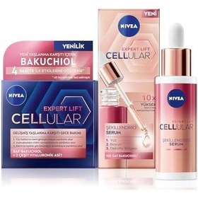 Resim Cellular Expert Lift Doğal Retinol Alternatifi Saf Bakuchiol İçeren, Kolajen Tetikleyici Kırışıklık Karşıtı Cilt Serumu 30 Ml + Kırışıklık Karşıtı Ve Nemlendirici Gece Kremi 50 Ml 