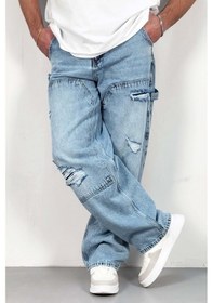 Resim Cedy Denim Cedy Denım Yüksek Kalite Erkek Normal Bel Worker Tarz Skater Jean Kar Yıkama Çok Renkli 