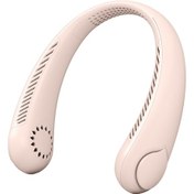 Resim Monyee Kolle Uçsuz Usb Li-poly Pilli Fan - 3 Hızlı, &lt 36db Sessiz, Doğal Rüzgar, Saç Koruyucu, Pembe 