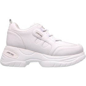 Resim MP Kadın Dolgu Topuk Beyaz Spor Ayakkabı 