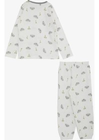 Resim Breeze Kız Bebek Pijama Takımı Sevimli Koala Desenli 9 Ay-3 Yaş, Ekru-ekru Ekru 