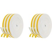Resim Beyaz Kendinden Yapışkanlı Köpük Bant Kapı Pencere Contası Kapı Taslak Hariç Tutma, 6mm Genişlik X 3mm Kalınlık 6 Adet Her Biri Beyaz 