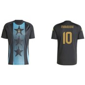 Resim Snapbuy Arjantin 2024 Futbol Forması - Erkek/kadın Kısa Kollu Yazlık Tişört10000mah Black 