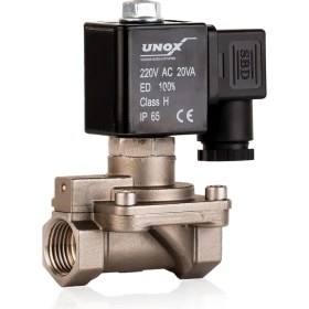 Resim Unox 220V AC Paslanmaz Buhar Normalde Kapalı Solenoid Valf (0,5-6 BAR) 