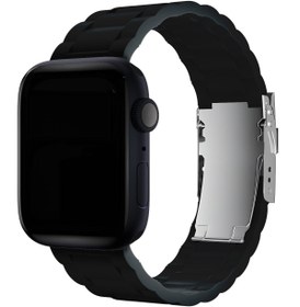 Resim Apple Watch Uyumlu Soft Buckle Silikon Kordon Soho - 42 - 44 - 45 - 46mm M/L 