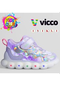 Resim Vicco Sonya Ortopedik Taban Işıklı Çocuk Bot Lila 