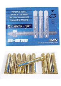 Resim B+B Tec Vdp Normal Tip Kimyasal Dübel 24x210 6 Adet 