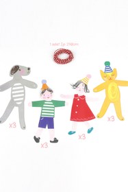 Resim Le Mabelle Çok Renkli Hayvan ve Çocuk Figürlü Banner 