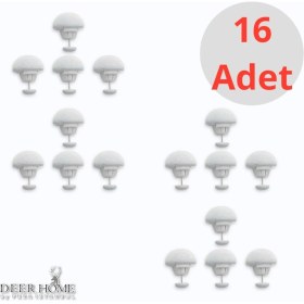 Resim Pera İstanbul Pratik 16'li Mantar Şeklinde Yorgan Sabitleme Iğnesi Düğmeli Klips Çarşaf Yorgan Kılıfı Sabitleyici 