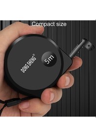 Resim Dong Gsheng Yüksek Hassasiyetli Ev Kullanımı Çelik Yardımcı Terazi Kalınlaştırılmış Ölçüm Bandı, Model: Siyah Kabuk Beyaz Buzlu 10m X 25mm 