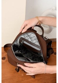 Resim Just Polo Günlük Kombinlere Uygun Kadın Orta Boy Ayarlanabilir Askılı Şık Lakost Sırt Çantası Shopper Kahverengi 