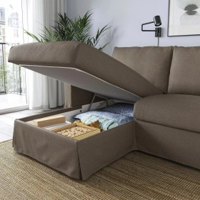 Resim IKEA Gri Konforlu Kanepe - Uzanma Koltuklu 3'lü Kanepe 