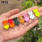 Resim 1 adet Mikro Çift Segmentli Sallanan Yem, 2.9cm/2g - Çift Segmentli Yem, Akarsu Balıkçılığı Tek saç tokası Batıcılar, Bass ve Küçük Balıklar için Uygun 