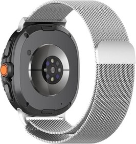 Resim Samsung Galaxy Watch 8 / Watch 8 Classic (40mm/44mm/46mm) Uyumlu Milanese Loop Metal Hasır Kordon - Manyetik Paslanmaz Çelik Bileklik, Unisex Ayarlanabilir Saat Kayışı 