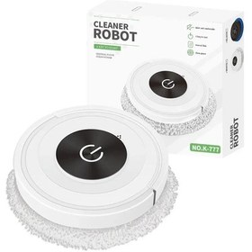 Resim 2024 Yeni Dilsiz Islak Ve Kuru All-ın-one Temizleme Makinesi Mop Robot Kablosuz White Beyaz 