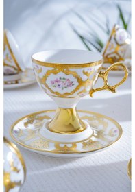 Resim Acar Florcita 6 Kişilik Kahve Fincan Takımı - 100 Ml Renkli 