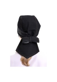 Resim Kuyruklu Kot Bone - Siyah-7401 
