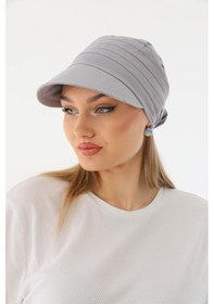 Resim Safari Bağlamalı Gri Siperli Bandana Vizör Gri 