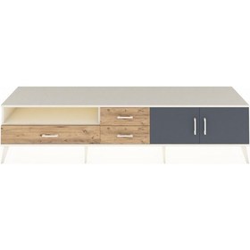 Resim Hyperion Tv Ünitesi 2 Raflı 3 Çekmeceli 2 Kapaklı 220x44x51 Aytaşı-antrasit/çam Antrasıt/atlas Çam - Aytası 