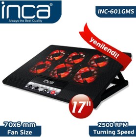 Resim Inca Inc-601gms 7"-17" 6 Fanlı 2xusb 6 Kademeli Notebook Fanı 