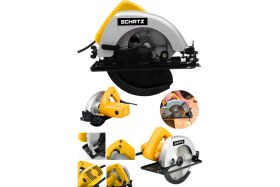 Resim Schatz 800W Bakır Sargı Sjs Metal Şanzıman Sunta Kesme Daire Testere Makinesi Sarı 180MM 