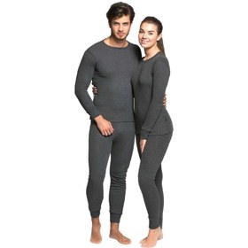 Resim Yetişkin Termal İçlik Set - Thermoform - Soft Unisex - Antrasit - M 