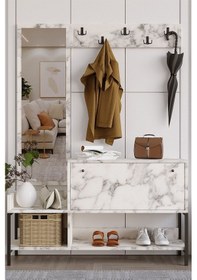 Resim Decormet Nonso Ayakkabılık Carrara Marble Diğer 