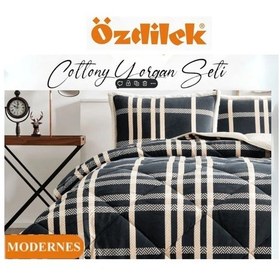 Resim Özdilek Cottony Yorgan Seti Çift Kişilik 220x240 -modernes Siyah 