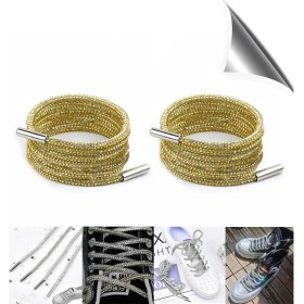 Resim Airyfoot Kristal Taşlı Parlak Taşlı Ayakkabı Bağcığı 100 cm 1 Çift 