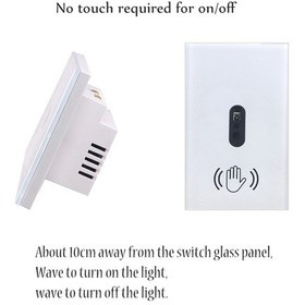 Resim Akıllı Işık Anahtarı Duvar Işık Anahtarı Dalga Kızılötesi Sensör Abd Tak 