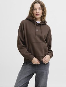 Resim Kadin Minimal Logo Baskili Kapüsonlu Sweatshirt - Studio - 12280152 Bracken 