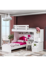 Resim Setaymobilya Ranza, Su Ranza Karyola Çalışma Masası + 2 Comfort Yatak 