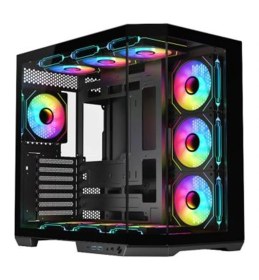 Resim Dark Guardian Pro 4X12CM Argb LED Fanlı Usb3.0 Tempered Glass Atx Panoramik Akvaryum Oyuncu Kasası 