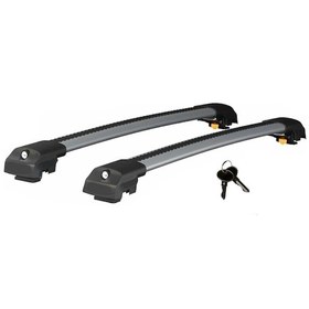 Resim Jeep Renegade 2014-2024 İçin Ara Atkı / Portbagaj Taşıyıcı - Kilitlenebilir Tavan Barları Gri 